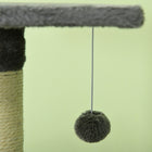 PawHut 46" Multi Level Activity Center Cat Tree - Grey-Posts covered by natural sisal rope for scratching and clawing to save your furniture 