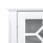 HOMCOM 29.7" L Sideboard Display Cabinet with Double Framed Glass Doors - White-Made of MDF and glass for sturdiness and easy cleaning 