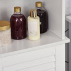 HOMCOM Tall Bathroom Cabinet with Adjustable Shelves - White-Colour: White