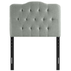 Modway Annabel Upholstered Fabric Twin Headboard - Grey-Fits twin size beds