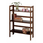 Winsome 3-Tier Folding and Stackable Shelf, Antique Walnut-3-Tier stackable folding shelf