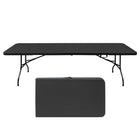 Homy Casa 8 ft Portable Folding Table Indoor & Outdoor for Camping - Black-The 8 ft size offers extra space for group events
