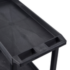 Luxor TUFFY XL Two-Tier Multi-Purpose Utility Cart - 32" W x 18" D - Black-Constructed with durable PVC legs, the cart offers sturdy support without unnecessary bulk