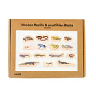TickiT Wooden Reptile & Amphibian Blocks - Set of 15-Foster descriptive language: Learn about marine life from around the world. Use these realistic images to compare and describe the animals