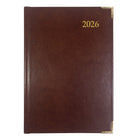Brownline 2026 Executive Weekly Planner - 8-3/16" x 5-5/8" - Assorted Colours - Trilingual-Gilded page edges. Gold corners and ribbon bookmark