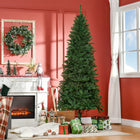 HOMCOM 7' Artificial Christmas Tree with 865 Branch Tips - Green-865 noble leaf tips offer ample room for decorative ornaments 