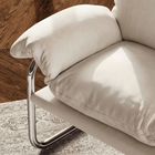 Modway Ansel Performance Velvet Accent Chair - Alabaster-Cantilever Design