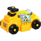 MEGA Bloks Cat Build 'N Play Ride-On Building Set-Scoot and push the blocks by using the front plow