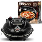 Granitestone Piezano Indoor Pizza Oven with Ceramic Pizza Stone - Black -Experience the taste of pizzeria-style pies right from home. Bake your personalized version on the stone surface and enjoy a cheesy, crispy crust pizza made in your kitchen, without turning on your oven