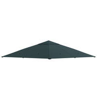 Outsunny 10' L x 10' W Square Gazebo Canopy Replacement UV Protected Top Cover - Grey-Durable and weather resistant extra tough polyester fabric with PA coating 