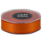 JAM Paper Double Faced Satin Ribbon - 7/8" W x 25 yd. - Orange-Our decorative ribbon is made from the highest quality double-faced satin, which features a smooth finish!