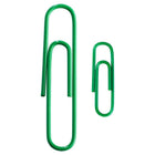 JAM Paper Combo Pack Colourful Paper Clips - Standard & Jumbo - Green - 100 Pack & 75 Pack -Size: 1 inch (Standard/Regular) & 2 Inch (Jumbo) | Keep your stacks of paper organized with coloured paper clips