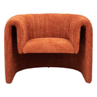 Zuo Viana Accent Chair - Burnt Orange-Super soft and fuzzy sherpa fabric