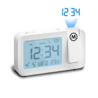 Marathon Watch Projection Clock with Large Display and Backlight - White-Adjustable brightness: adjust the backlight brightness when powering from the usb power cable, choose between high (bright), low (dim) or off. when powering from the batteries turn on backlight and it will automatically turn off the backlight after 5 seconds, turn on the time projection and it will automatically turn off the backlight after 10 seconds.
