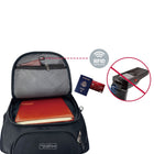 Swissdigital Terabyte Backpack with SD Finder - Black-LARGE CAPACITY & ORGANIZED: Includes independent pockets for great storage and organization for small items. Main multi-compartments with many hidden pockets can accommodate many essentials such as college accessories, travel accessories, clothing, notebook, cable organizer, phone charging cable etc. Also includes a deep zipper pocket for easy access essentials, side elastic mesh pockets can hold travel gear umbrellas or water bottles.