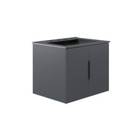 Modway Vitality 24" Bathroom Vanity - Grey/Black-Modern Bathroom Vanity