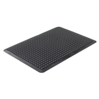 Edgewood Bubble Mat Light Duty Domed Anti-Fatigue Mat - 3' W x 4' L x 5/8" D - Black-Light Duty