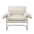 Modway Ansel Performance Velvet Accent Chair - Alabaster-Assembly Required