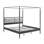 Modway Marlowe 4-Poster Canopy Metal King Platform Bed - Charcoal-King Size Platform Canopy Bed
