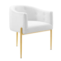 Modway Savour Tufted Performance Velvet Accent Chair - White-Tufted Accent Chair