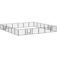 PawHut 24-Panel Heavy Duty Dog Playpen for Small Dogs - 24" H-An excellent romping ground and can also work as a partition