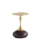Manhattan Comfort Patchin 15.75" Modern End Table - Brown and Gold - Set of 2-Delivered to you Fully Assembled! No Assembly Required