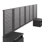Modway Render Wall Mount King Headboard and Modern Nightstands - Charcoal-Assembly Required