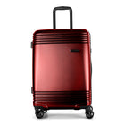 Bugatti Nashville 25.6" Hardside Check-in Luggage - Red-Red and recycled PET (Polyethylene Terephthalate)