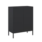 Manhattan Comfort Naomi Modern Accent and Storage Cabinets - Black - Set of 2-Home Assembly Required. All Hardware Included