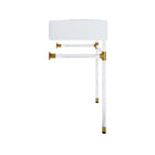 Modway Redeem 24" Acrylic Wall-Mount Bathroom Vanity - Clear/White-Single Faucet Hole