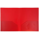 JAM Paper Heavy Duty Plastic 2 Pocket School Folder - Assorted Primary Colours - 12 Pack-Quantity: 12 Folders per Pack | One for each subject & project