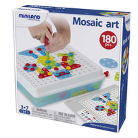 Miniland Educational Mosaic Art - 180 Piece Set-Excellent resource to develop spatial notions and the differentiation of forms and color combined with creativity