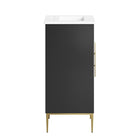 Modway Awaken 18" Bathroom Vanity - White/Black-Fixtures Not Included