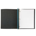 JAM Paper Italian Leather 3 Ring Binder, 3/4", Turquoise (369231772)-Fashioned from 80% natural regenerated leather and 20% natural rubber and have 3 metal bindings that easily open and close to store all your 3 hole punched documents