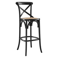 Modway Gear Bar Stool - Black-Modern Farmhouse Bar Stool