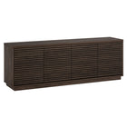 Hudson&Canal Tullis TV Stand for TV's up to 78" - Alder Brown-Features four doors with enclosed cabinets and 4 shelves for ample storage