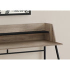 Monarch Specialties 7546 48" Computer Desk - Dark Taupe/Black Metal-Finished on all sides for flexible placement anywhere in a home office