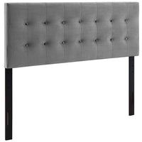 Modway Emily Biscuit Tufted Performance Velvet Full Headboard - Grey-Luxurious Modern Full Headboard