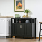 HOMCOM 41.75" L Sideboard Buffet Storage Cabinet - Black-It can also be used as a storage shelf or console table in the study and living room 