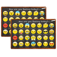Ashley Productions Smart Poly Welcome Mat with Slip Resistant Backing - 15.5" x 23.5" - Emotion Icon Feelings - 2 Pack-Our premium quality mats are crafted to withstand the rigors of daily classroom use, making them perfect for high-traffic areas