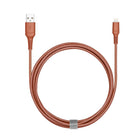 General Supply Goods + Co 6ft Braided MFI Lightning Cable - Rust-6' length