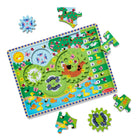 Melissa & Doug 24-Piece Wooden Animal Chase Jigsaw Spinning Gear Puzzle-Animal Chase Jigsaw