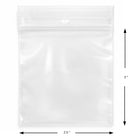 KL Rubber Resealable Polyethylene Bag with Hang Hole - 4 Mil - 2.5" x 3” - 1000 Pack-Approved for direct food contact