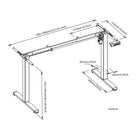 Uplite Electric Sit Stand Desk Frame - White-Frame Dimensions (Sitting): 35.4"(L) x 19.5"(W) x 28.3"(H)