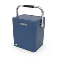 Permasteel 14 qt Portable Cooler with Dual Carrying Options - Navy Blue-Capacity: 14qt Capacity