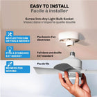 Bell+Howell 15.7 in. Socket Fan Warm Light with Remote - White-Choose from multiple fan speeds- high, medium or low