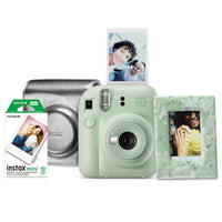 Fujifilm Instax Mini 12 Instant Camera Gift Set - Mint Green-Gift Set- Includes Instax MINI 12 Mint Green Instant Camera, Instax MINI 12 Silver Camera Case, Instax MINI Instant Film with 10 exposures, and a fun textured Instax MINI photo holder