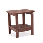 Backyard Lifestyles Side Table with Shelf - Red-Durable Weather Resistant Polystyrene: HIPS, High Impact Polystyrene.