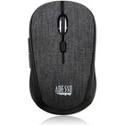 Adesso iMouse S80B Wireless Fabric Optical Mini Mouse - Black-Optical Sensor