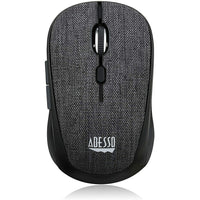 Adesso iMouse S80B Wireless Fabric Optical Mini Mouse - Black-Optical Sensor
